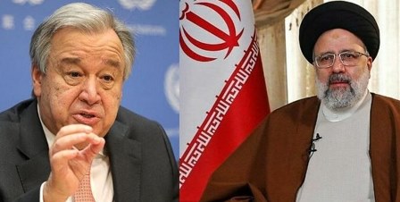 دبیرکل سازمان ملل خطاب به رئیسی: روی همکاری شما حساب می‌کنم